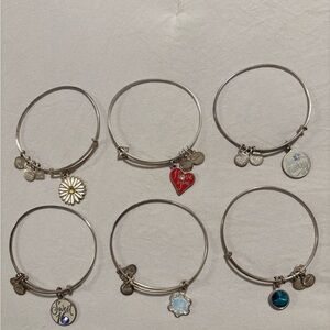 Alex and Ani Silver Charm Bracelet Set